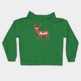 Aunt Reindeer Family Group Christmas Eve Matching Gift Kids Hoodie